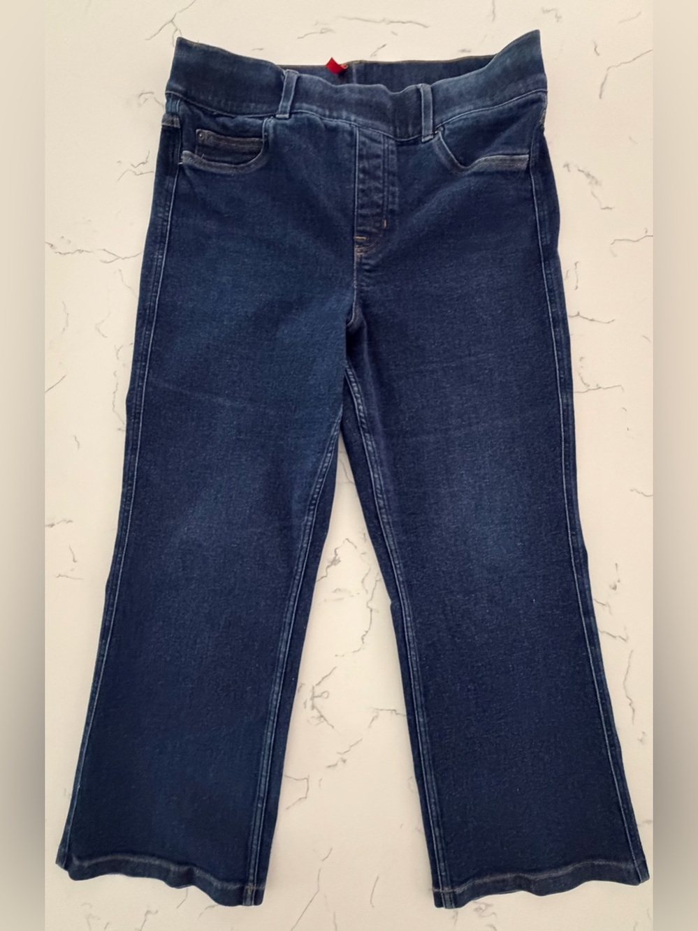 SPANX Original EveryWear Kick Flare Jeans XL Dark Wash Pull On 20699R